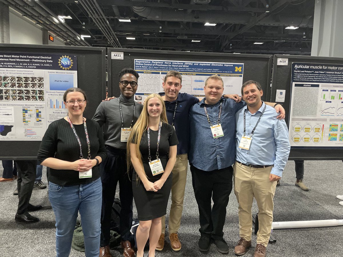 Another strong showing by <a href="/ChestekLab/">Cynthia Chestek</a> at #SfN2023. Multiple BCI posters covering topics of cortical decoding, dimensionality reduction, peripheral interfaces and more! 

<a href="/UM_MNI/">Michigan Neuroscience Institute (MNI) 〽️🧠</a> <a href="/umichneuro/">Michigan Neurosurgery</a> <a href="/UMBME/">U-M BME</a> <a href="/ChestekCynthia/">Cynthia Chestek</a> <a href="/d_wazzle/">Dylan Wallace</a> <a href="/cosjoey/">Joey Costello</a> <a href="/lhcubillosg/">Luis Cubillos</a> <a href="/AyobamiWard/">Ayobami Ward</a> and Madison Kelberman