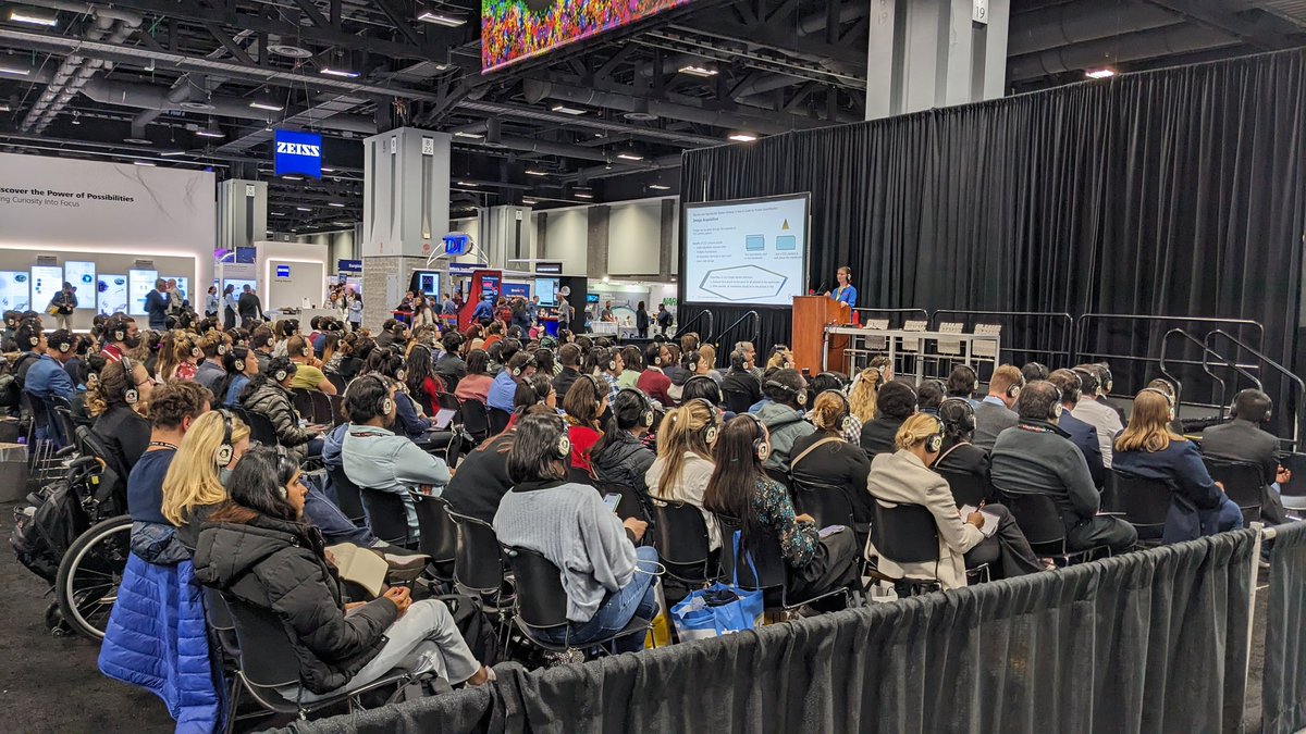 Kmirpour's tweet photo. You don't need a quiet room to lecture anymore. #SfN2023 https://t.co/guDfcBO8Au