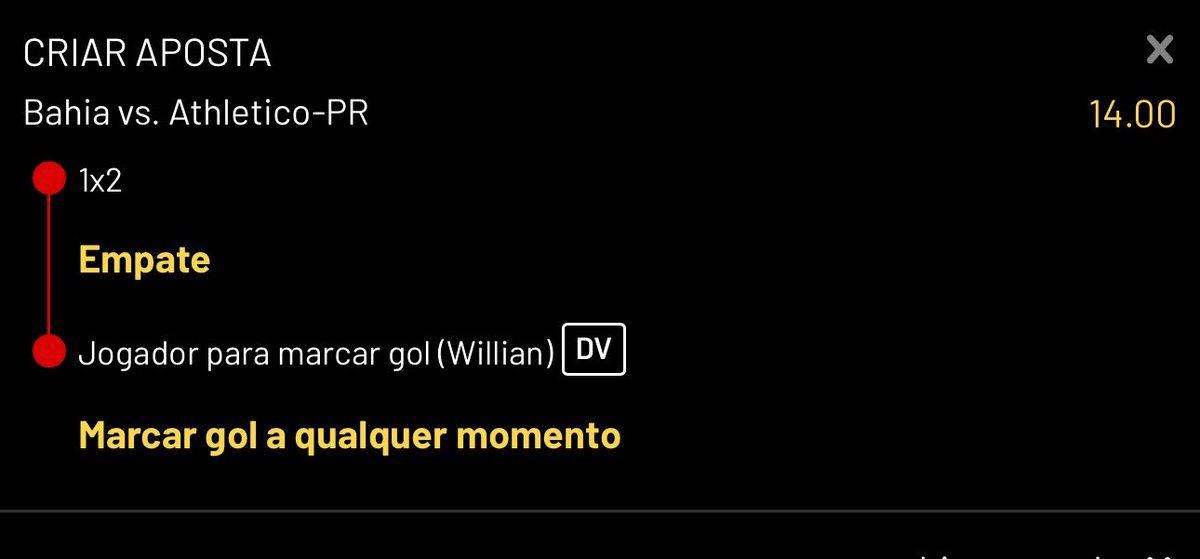 Monique Vilela on X: Vamos de empate e gol do Willian Bigode. E vocês 😀  @KTO_brasil  / X