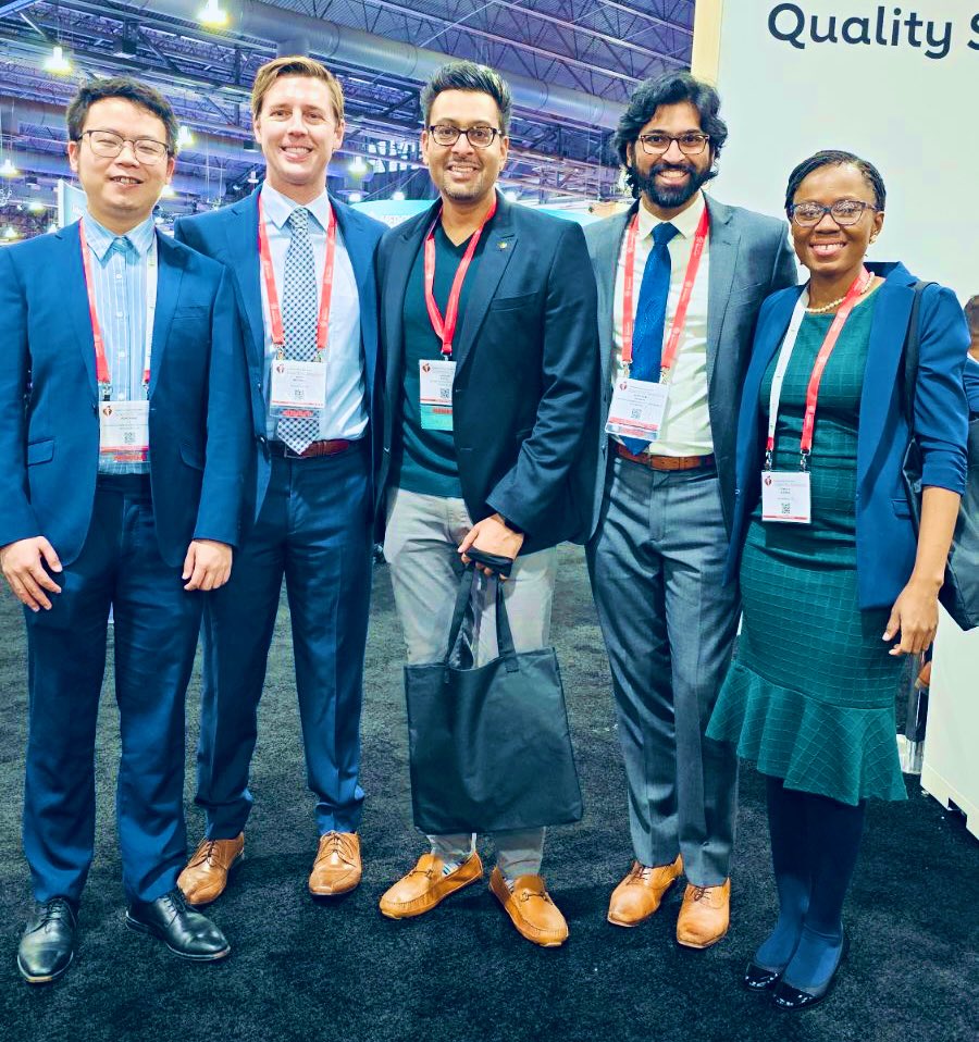 Great to see <a href="/VCUHealthHeart/">VCU Health Pauley Heart Center</a> past and present at #AHA2023, especially boss of the bosses <a href="/AbbateAntonio/">AntonioAbbate</a> 🫶🏼

<a href="/TheRhythmDoc/">Gurukripa Kowlgi, MD, MS</a> <a href="/mitchbk1/">Brian Mitchell</a> <a href="/kalahasty/">Gautham Kalahasty, MD</a> <a href="/gowthyharsha/">Gowtham Grandhi</a> <a href="/Schatz_Aa/">Aaron Schatz</a> @AjayPMD <a href="/VCUHealth/">VCU Health</a>