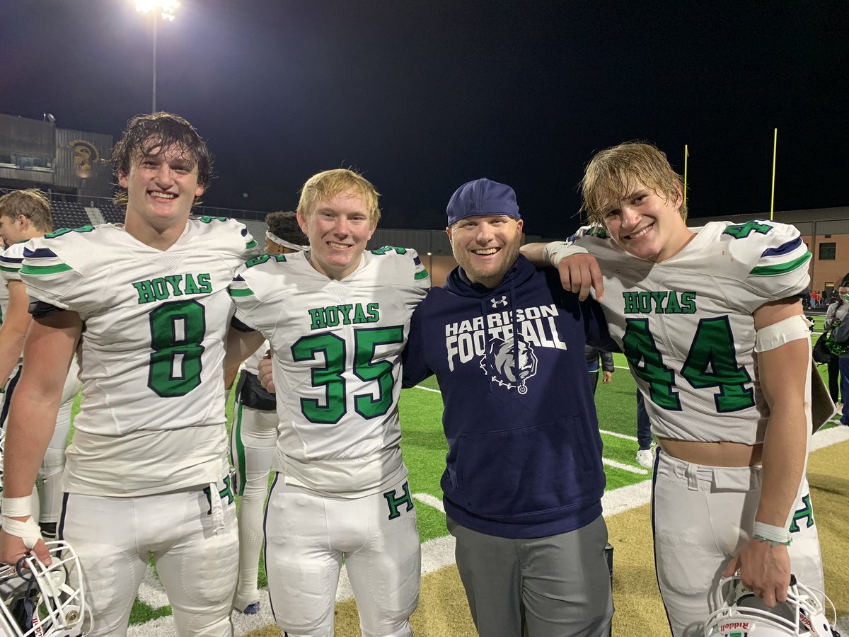 Gonna miss these three LBs!!! Was a privilege and honor to Coach them!!! Thank you for all your hard work and dedication <a href="/liamggray1/">Liam Gray</a> <a href="/sweat_ethan8/">Ethan Sweat</a> <a href="/andyszczepkows1/">andy_szczepkowski</a> <a href="/hhshoyafootball/">Hoya Football</a> <a href="/hoyafbrecruit/">HoyaFBrecruiting</a> <a href="/HHSHoyaSports/">Harrison Hoyas Athletics</a> @hoyanationsb <a href="/HHSFootballAlum/">Hoya Football Alumni</a> <a href="/TheCoachCassidy/">Josh Cassidy, Ed.D.</a>