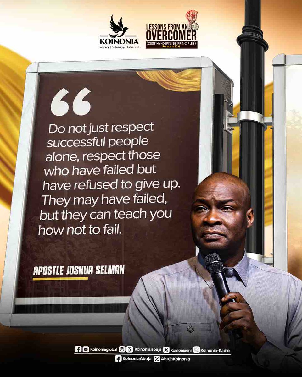 koinoniaeni's tweet image. #ApostleJoshuaSelman
#LessonsFromAnOvercomer
#DestinyDefiningPrinciples
#KoinoniaAbuja 
#KoinoniaGlobal