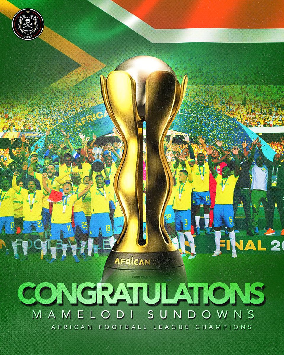 Roc Nation Sports International on X: 🏆 𝐂𝐇𝐀𝐌𝐏𝐈𝐎𝐍𝐒 🏆 Mamelodi  Sundowns come from behind to win the first-ever African Football League!  Congratulations, @Masandawana 💛 #AFL