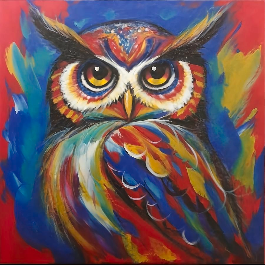 Check out this painting on khalil-skiker.pixels.com! khalil-skiker.pixels.com/featured/owl-a… #BuyIntoArt  #ayearforart #fineartphotography  #owlart