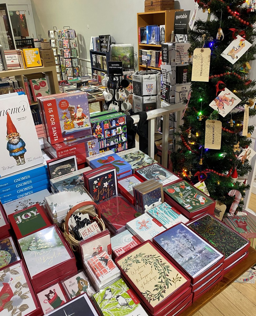 Guess What? Only 43 days till Christmas!!! Yup, I said it!
Don't fret, we've got you covered with a wonderful selection of boxed holiday cards, bookmarks, ornaments, and of course books! Did I mention that we gift-wrap? See you soon!
#shoplocal #indiebookstore