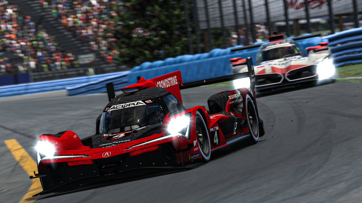 Justin Melillo (@justinmelillo) on Twitter photo Final lap and the GTP battle for second is ON. The #4 <a href="/CrowdStrikeRcng/">CrowdStrikeRacing</a> Acura has it. Last week's winner's in the #90 <a href="/URANOeSports/">URANO eSports</a> Datagroup BMW wants it! Final lap and the GTP battle for second is ON. The #4 <a href="/CrowdStrikeRcng/">CrowdStrikeRacing</a> Acura has it. Last week's winner's in the #90 <a href="/URANOeSports/">URANO eSports</a> Datagroup BMW wants it!