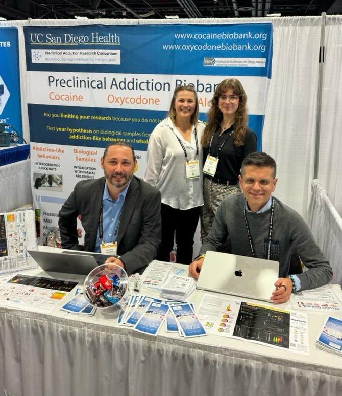 Giordano de Guglielmo (@giodeguglielmo) on Twitter photo Hello <a href="/SfNtweets/">Society for Neuroscience (SfN)</a> neuroscience enthusiasts! Swing by our booth #3212 if you're keen on exploring opportunities with the Addiction Biobanks, seeking postdoc/GS positions, or simply to engage in insightful conversations with members of the Preclinical Addiction Research Consortium. Hello <a href="/SfNtweets/">Society for Neuroscience (SfN)</a> neuroscience enthusiasts! Swing by our booth #3212 if you're keen on exploring opportunities with the Addiction Biobanks, seeking postdoc/GS positions, or simply to engage in insightful conversations with members of the Preclinical Addiction Research Consortium.