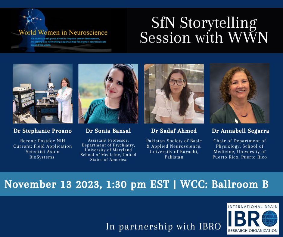 World Women in Neuroscience (@worldwomenneuro) on Twitter photo Join #WorldWomenNeuro for our #SfN23 Session, “Cross Cultural Narratives: On Being the Under-Resourced Neuroscientist,” MONDAY, 11/13, 1:30-3p EST, Convention Center Ballroom B. Hear from 4 neuroscientists about factors that shaped their careers! abstractsonline.com/pp8/#!/10892/s… Join #WorldWomenNeuro for our #SfN23 Session, “Cross Cultural Narratives: On Being the Under-Resourced Neuroscientist,” MONDAY, 11/13, 1:30-3p EST, Convention Center Ballroom B. Hear from 4 neuroscientists about factors that shaped their careers! abstractsonline.com/pp8/#!/10892/s…