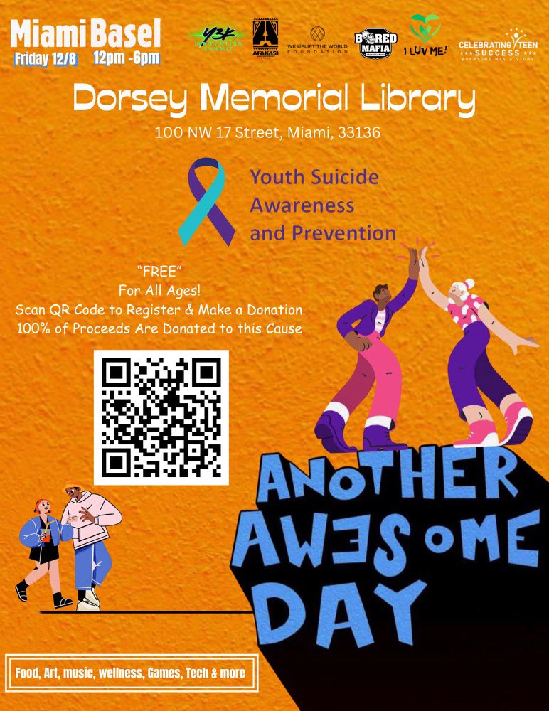 We are Partnering with the best in #Web3 to host #AnotherAwesomeDay during #ArtBasel #Miami 🌍 It’s a Free Family Fun Day for the Miami Community with a focus on mental wellness and suicide prevention. Click the link to register and please share this🚨

lu.ma/Anotherawesome…