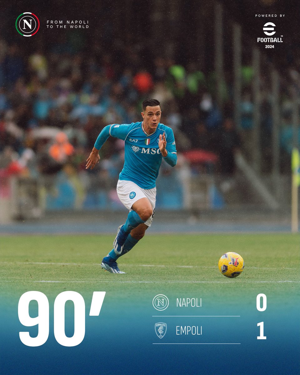 GiulioOdino's tweet image. FINE PARTITA

#SSCNapoli vs  #EmpoliFC  0-1
Goals
#ViktorKovalenko  91'

#SSCNvsEFC
#SerieATIM / #12Giornata 
#StadioDiegoArmandoMaradona
#ForzaNapoliSempre