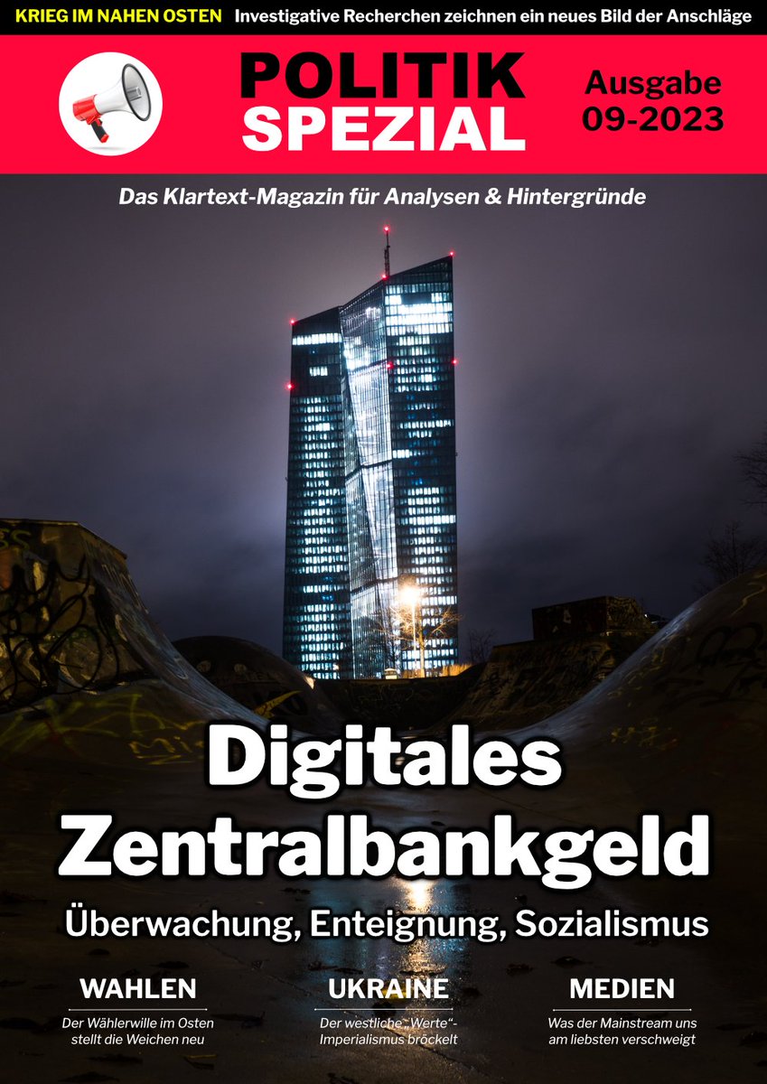politikspezial's tweet photo. +++ POLITIK SPEZIAL 09-2023 am kommenden Freitag +++
Jetzt abonnieren: https://t.co/c2MelmxA3a
Unsere Themenschwerpunkte in diesem Monat:
➡️ Das digitale Zentralbankgeld (#CBDB) und seine gefährlichen Konsequenzen für Freiheit und Wohlstand
➡️ Showdown im Osten: Die Landtagswahlen im kommenden Jahr haben das Potenzial, die politischen Verhältnisse auf den Kopf zu stellen
➡️ Revolution von oben: Wie die USA den „Woke“-Imperialismus erfanden