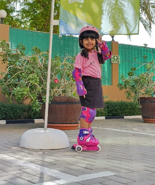 This little one has embraced the DXB 30x30 challenge even on the weekend! #EmpowerEveryGirlEveryDay #AAGDubaiSchool #DXB3030