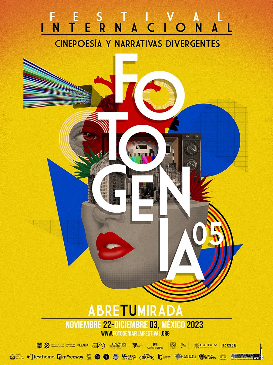 ¡La quinta edición del @fotogenia_fest ya está muy cerca! 🎥💛 Del 22 de noviembre al 03 de diciembre podrás disfrutar –en diferentes sedes de la Ciudad de México– de grandes obras audiovisuales de cinepoesía y otras narrativas divergentes. Pronto te compartiremos el programa. ✨