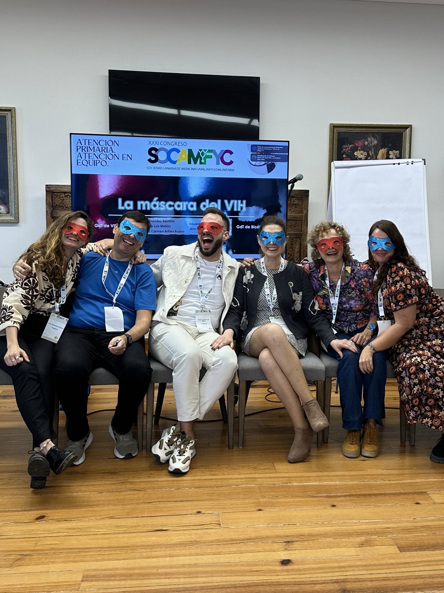 diejav92's tweet photo. Charla conjunta de los GdT de Bioética y VIH/SIDA: “la máscara del VIH”. Cuando juntas gente diferente pero muy comprometida nace un equipazo. Un fin de semana lleno de saber y emociones. Gracias, @socamfyc por darnos el congreso que hace tanto estábamos esperando. ¡Hasta pronto! https://t.co/PVk0whhmk4