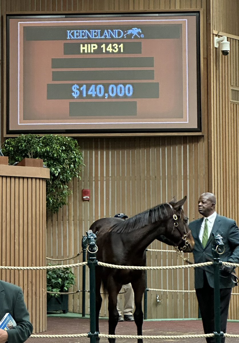Miketu72's tweet photo. Pleased to see our classy filly by @LanesEndFarms City of Light sell well @keenelandsales. First foal of Cathryn’s Gold from family of Kentucky Oaks winner Cathryn Sophia. Congratulations and good luck to new connections Flying Zee Racing Stable.   Thanks to @BluewaterSales https://t.co/7kyvFhrmV6