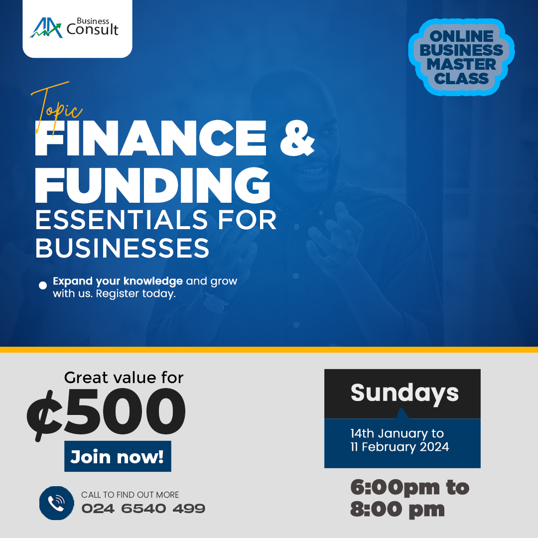 aabizconsult's tweet photo. If you're facing challenges in managing your business' finances, accessing funding, or understanding financial statements, then this is for you. 
Register at https://t.co/Fs2KlfkE5p
#FinancialMastery #businessSuccess #OnlineMasterclass #businessgrowth #smallbusiness #2024 https://t.co/c2LxnaVPFn