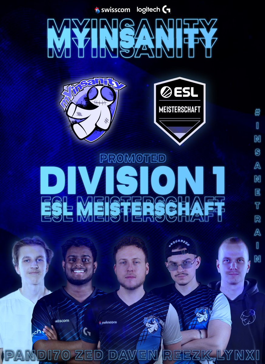 Despite it's the last #ESLMeisterschaft we wrote history and are the first 🇨🇭based team to qualify for the division 1 🔥🔥 wp boys 💙