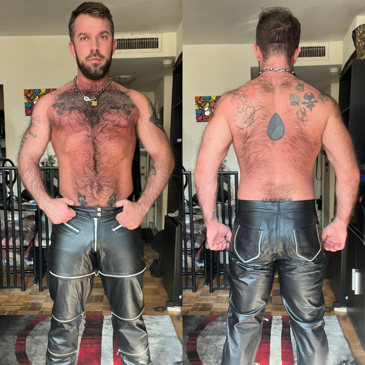 Jeremy_Feist's tweet photo. A new pair of leather zipper pants I designed and sewed. (And it has POCKETS.) https://t.co/1Euq25wrbp