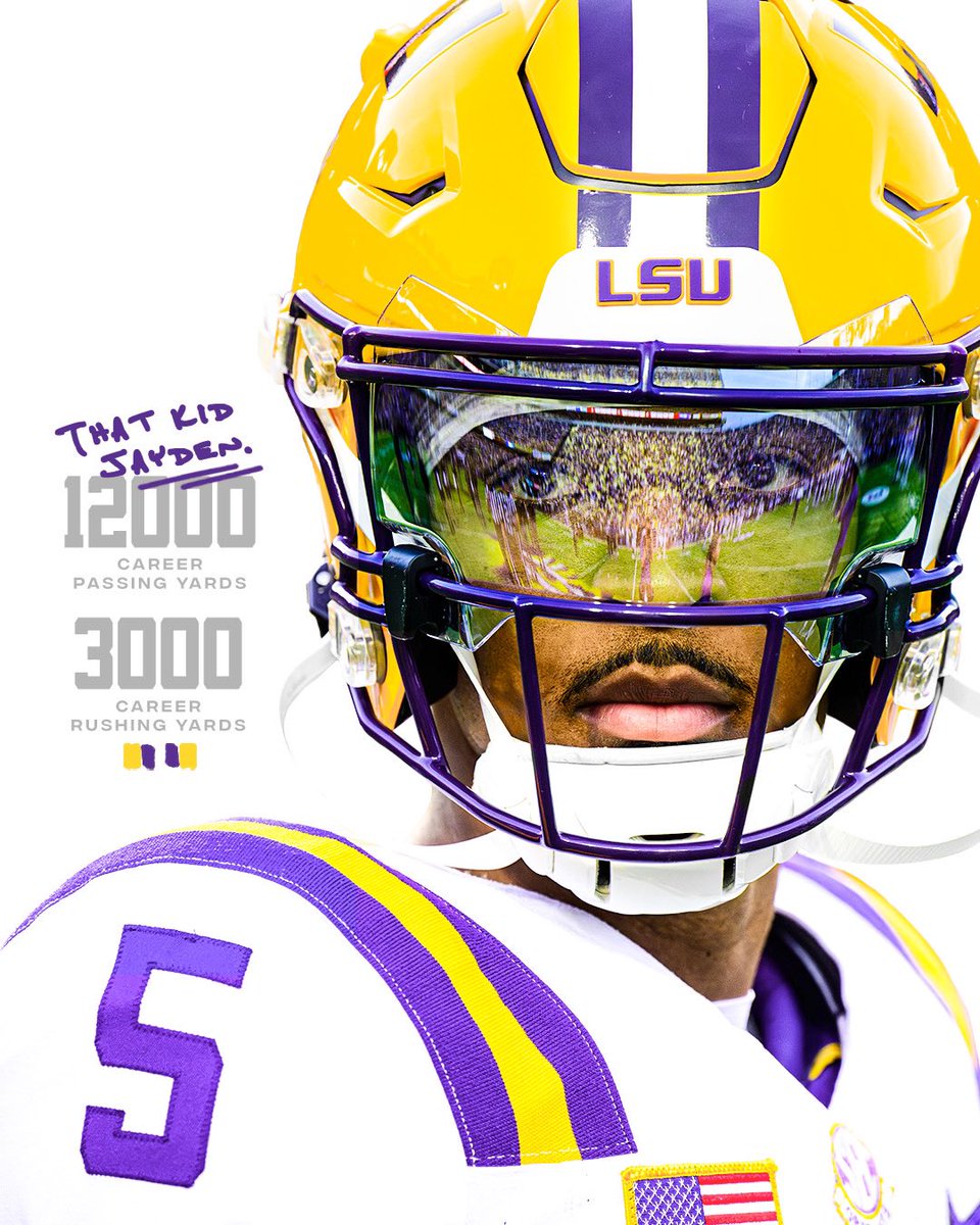 The only player in college football history with 12K and 3K

That. Kid. Jayden.