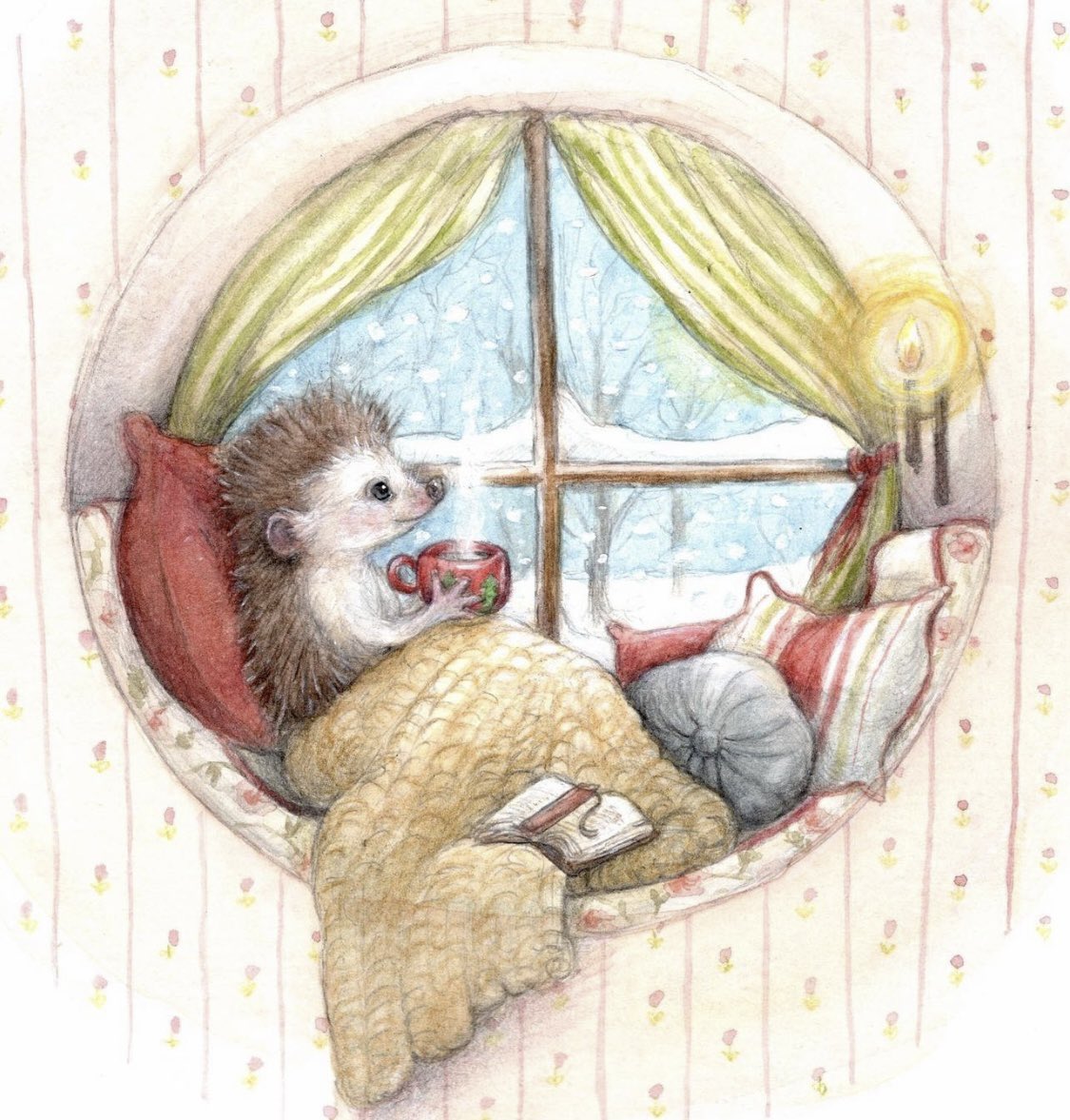 TitaniasRealm's tweet photo. This hedgehog is all set for winter 🦔

Art by Natacha Chohra https://t.co/wK5uKdcpXZ