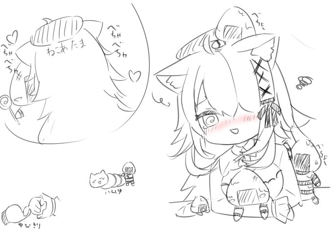 ひさびさで照れてるのかわいかったです  #めんめんおかゆ