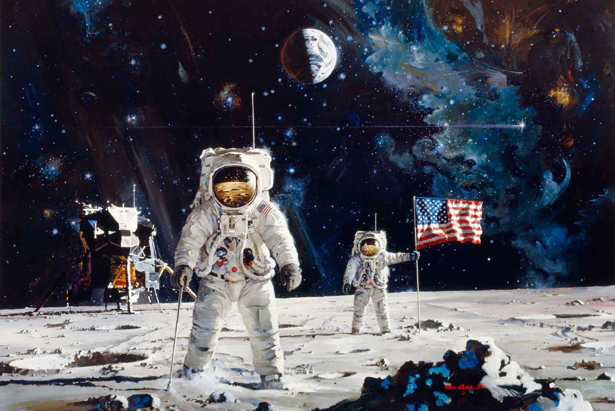 OultrePlus's tweet photo. 🖌️🌠 McCall nous a laissé une œuvre riche de scènes spatiales emblématiques. À travers ses peintures, nous ressentons l'appel de l'inconnu et l'esprit pionnier de l'humanité. #ExploreTheSpace #McCallArtwork https://t.co/gv47rifw6c