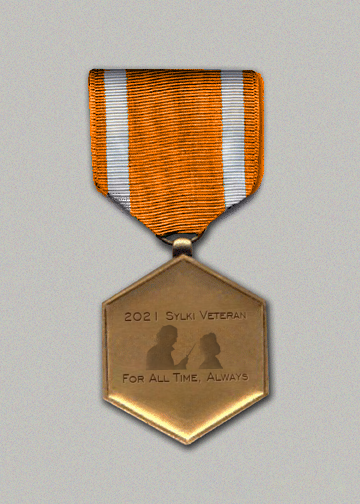 bisexualborscht's tweet photo. First up, we have the 2021 Sylki Veteran Medal. This is for the Sylkis who were here for Season 1. Thank you all for being there and supporting this amazing ship. You all deserve it. https://t.co/AQBVjvtnqM
