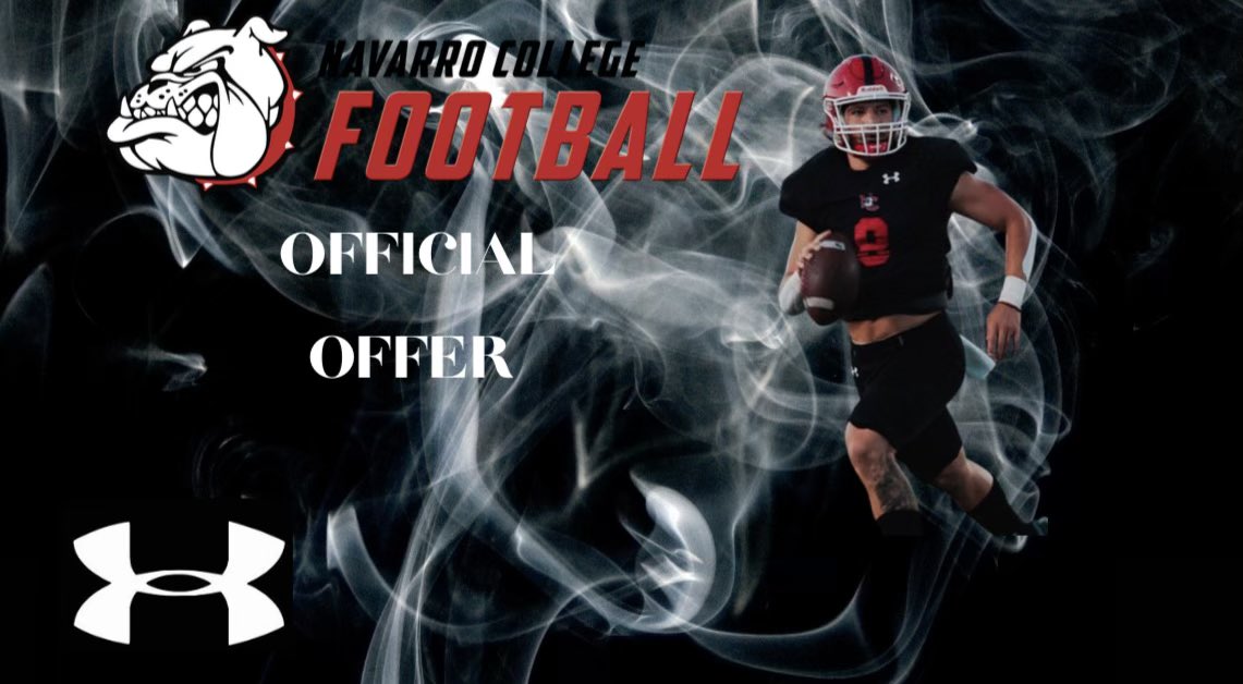 After a good talk with <a href="/Coach_MHoward/">Marcell Howard</a> I was blessed to receive an offer from <a href="/NCDAWGPOUND/">Navarro Football</a>  all glory to god thankful of this opportunity! <a href="/Coach_Ace5/">Ian Day</a> <a href="/realcaseydacus/">Casey Dacus</a> <a href="/CodyMorrison_/">Cody Morrison</a>