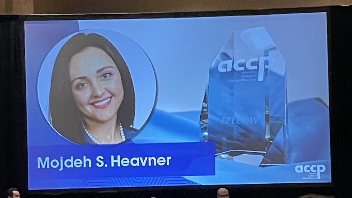 nnelsonPharmD's tweet photo. Huge congrats to @HeavnerPharmD on becoming a Fellow of @ACCP Thank you for all of your dedication to the organization, @accpcritprn, and profession! #ACCPAM23 https://t.co/qRhiGR17XD