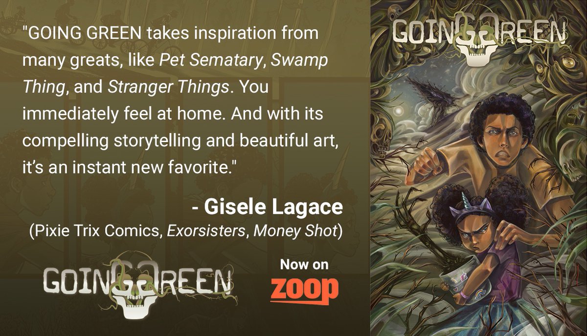 If anyone was going to get what we were going for with GOING GREEN it was @GiseleLagace and this quote perfectly encapsulates it. Check out our @WeAreZoop campaign now! zoop.gg/c/goinggreen #indiecomics