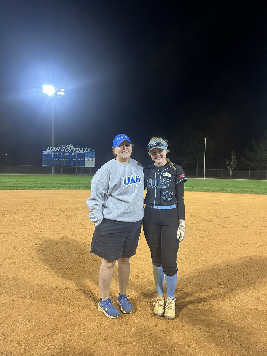 I had a great time with <a href="/UAH_SB/">UAH Softball</a> this Friday! Thank you <a href="/UAHCoachLes/">Les Stuedeman</a> and Coach Carter for a great camp! I hope to be back soon!