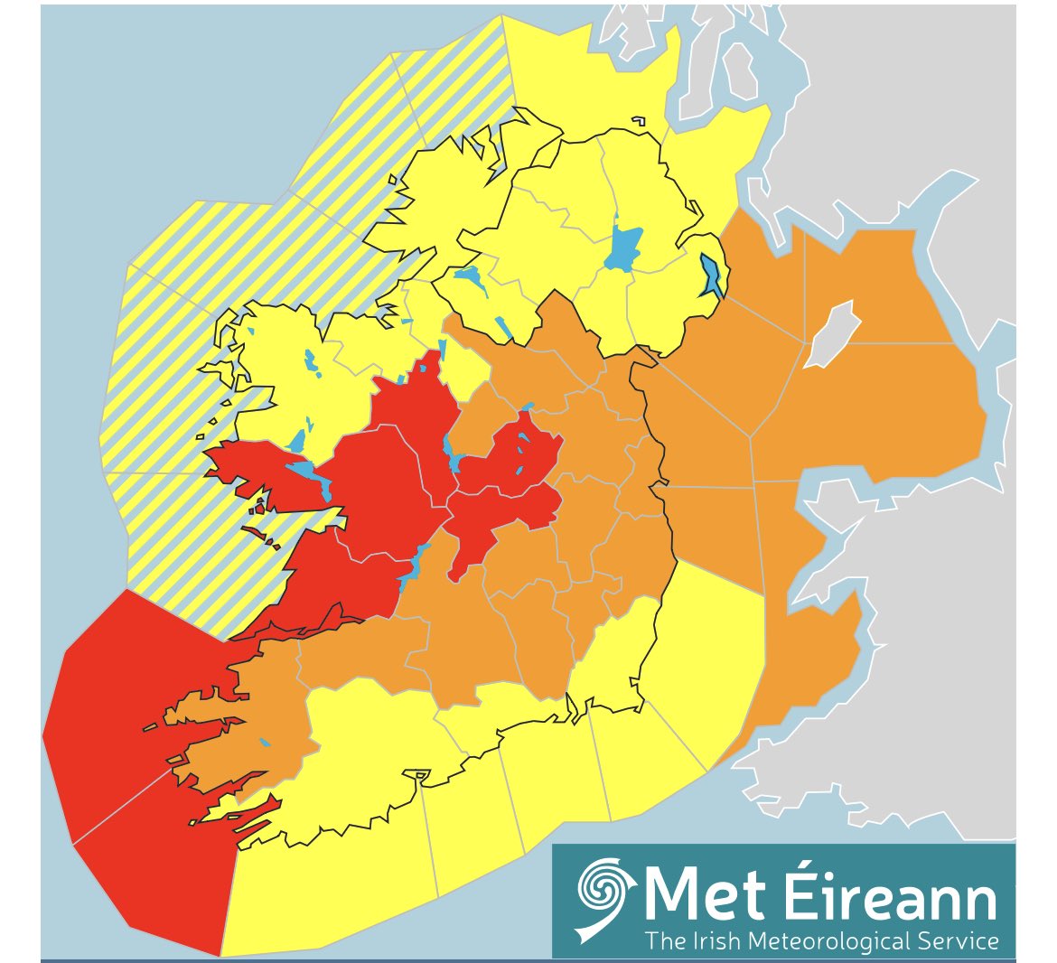Schools and preschools in counties affected by orange and red weather warnings have been asked to delay opening until 10am tomorrow morning, when the current weather warnings from #StormDebi are due to expire. <a href="/VirginMediaNews/">Virgin Media News</a>