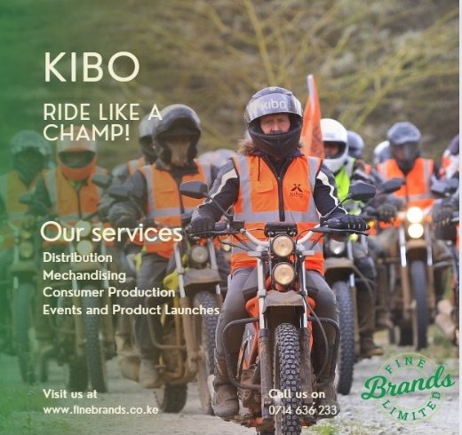 benbefit's tweet photo. KIBO
Ride like a Champ!

Get in touch with us.
Info@finebrands.co.ke
https://t.co/alWuz8uiFf

#brands #marketing #launches #activation #distribution #businesss https://t.co/ENvgtFTpbv