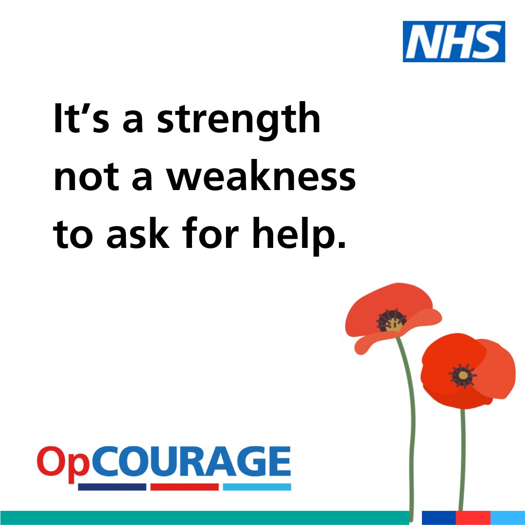 Veterans, reservists and service leavers of the UK Armed Forces, who live in England, can contact Op COURAGE for support with their mental health. nhs.uk/opcourage