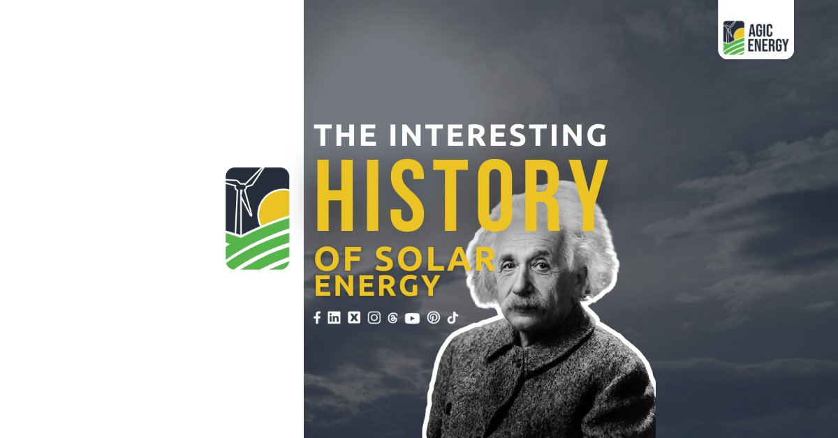 agic_energy's tweet photo. Did you know that Albert Einstein that something to do with solar power? or that heat rays were real? 🤯 comment below.
.
#AgicEnergy #SolarMagic #history #solarpower #alberteinstein #cleanenergy #education #facts #renewableenergy https://t.co/tNPjLHkFAS