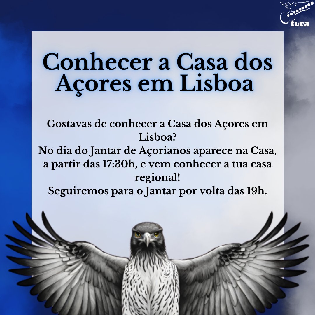 A espera acabou! O tão esperado Jantar de Açorianos em Lisboa está a chegar! 🥳

Todas as informações em: forms.gle/mX8m3fB4y4Cu7N…

Contamos contigo! 💙🤍
