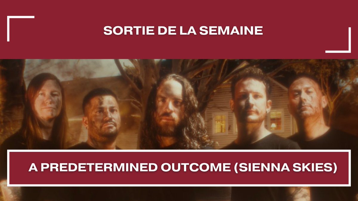 🗞️ 

Nous terminons cette semaine en beauté avec la sortie du single « A Predetermined Outcome », un titre par Sienna Skies ! 

Lien de l’article 
🔗 : moshmind.wixsite.com/moshmind/post/…