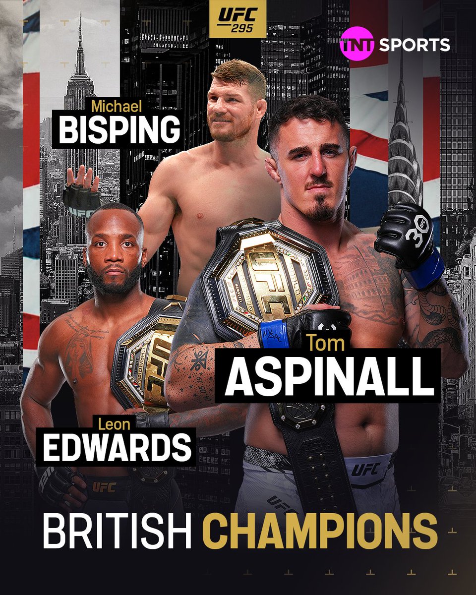 𝐁𝐑𝐈𝐓𝐒 𝐎𝐍 𝐓𝐎𝐏 🇬🇧

Tom Aspinall joins Leon Edwards and Michael Bisping as the third British fighter to hold a UFC title 🥹 🏆

#UFC295 #UFC #MMA