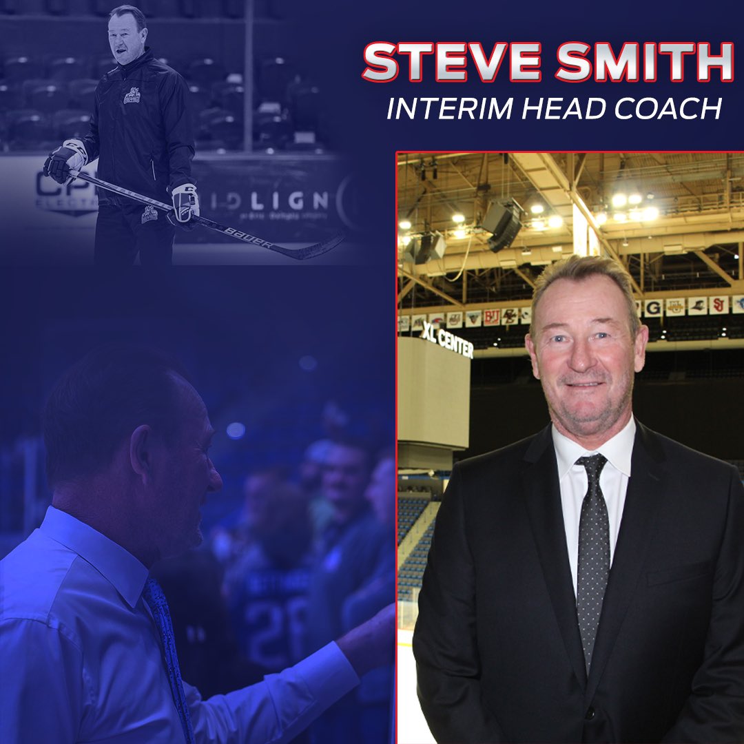 HWPHockey's tweet photo. NEWS: Steve Smith has been named interim Head Coach of the Hartford Wolf Pack.

Wolf Pack Head Coach Kris Knoblauch has been named Head Coach of the Edmonton Oilers (NHL).

📰 https://t.co/IOn7EfX51F https://t.co/sMwMSaFCKd