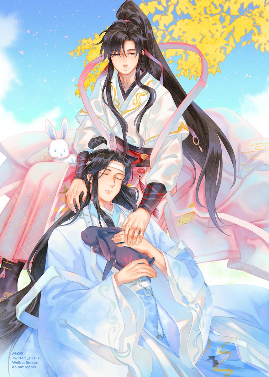 「This is my piece for the 운심월성/雲心月性 Wangx」|mooのイラスト