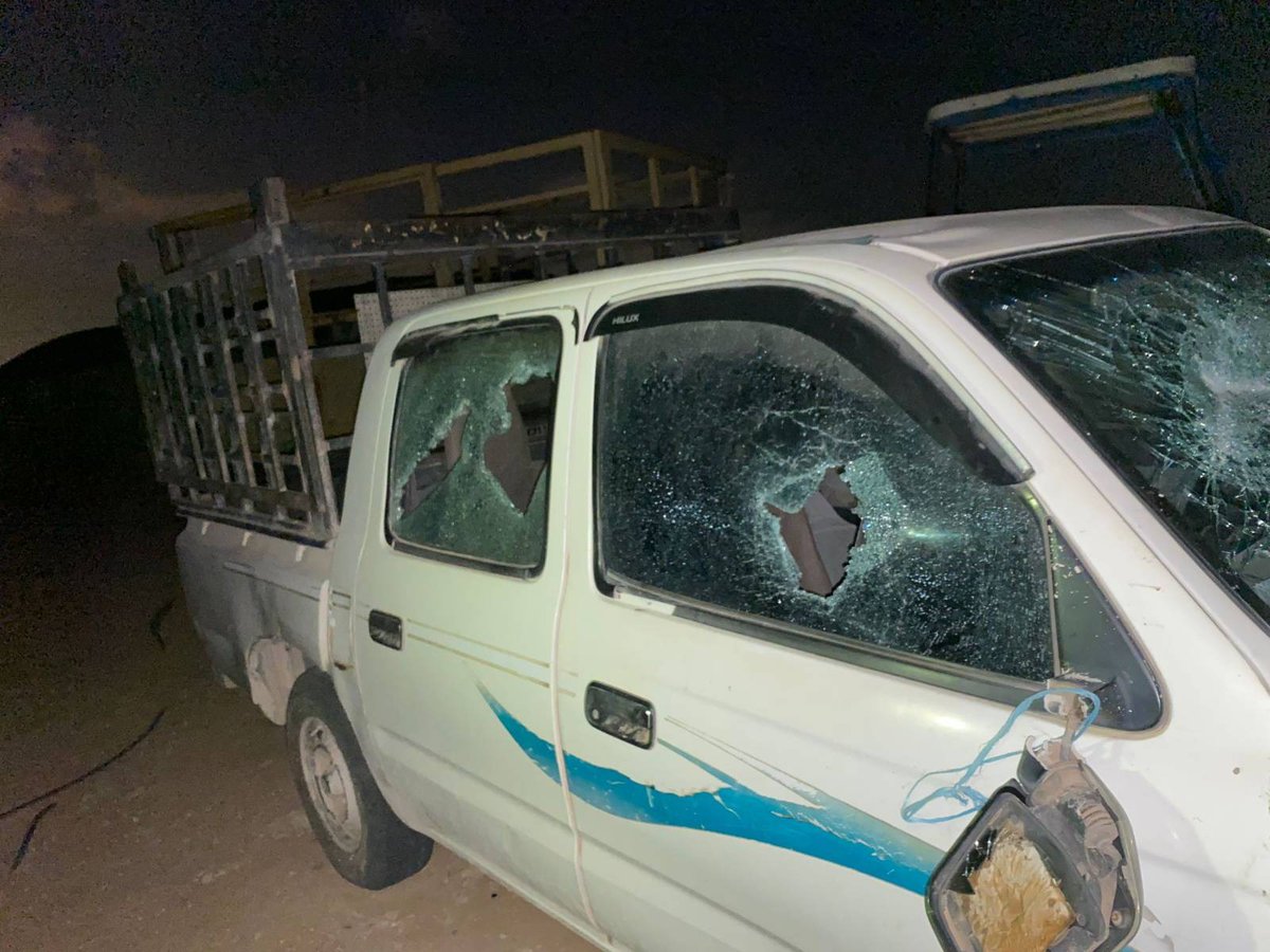 BREAKING: Israeli settlers just attacked the Palestinian herding community of Wadi Tiran, in the southern West Bank, KKK style. This is after 2 threatening visits yesterday. Israeli Police did nothing though residents reported specific individuals. This is the damage they caused.