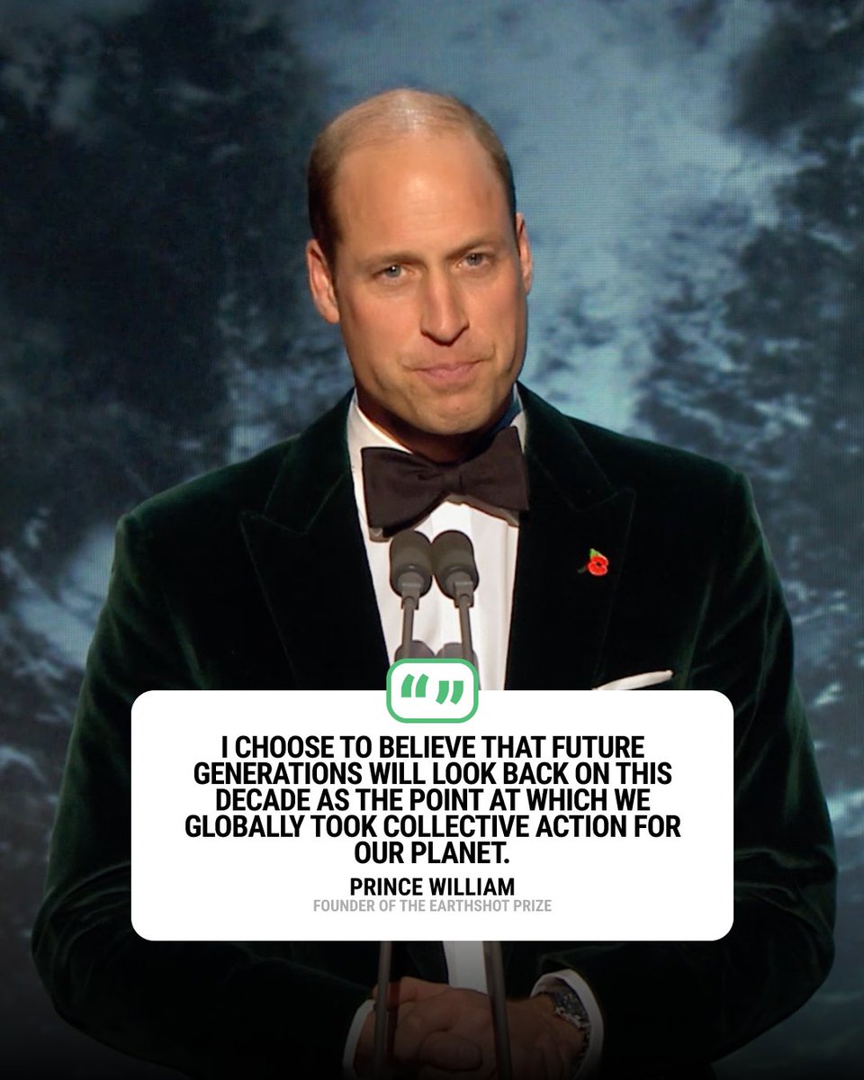 Powerful words from our Founder and President, Prince William #EarthshotPrize
