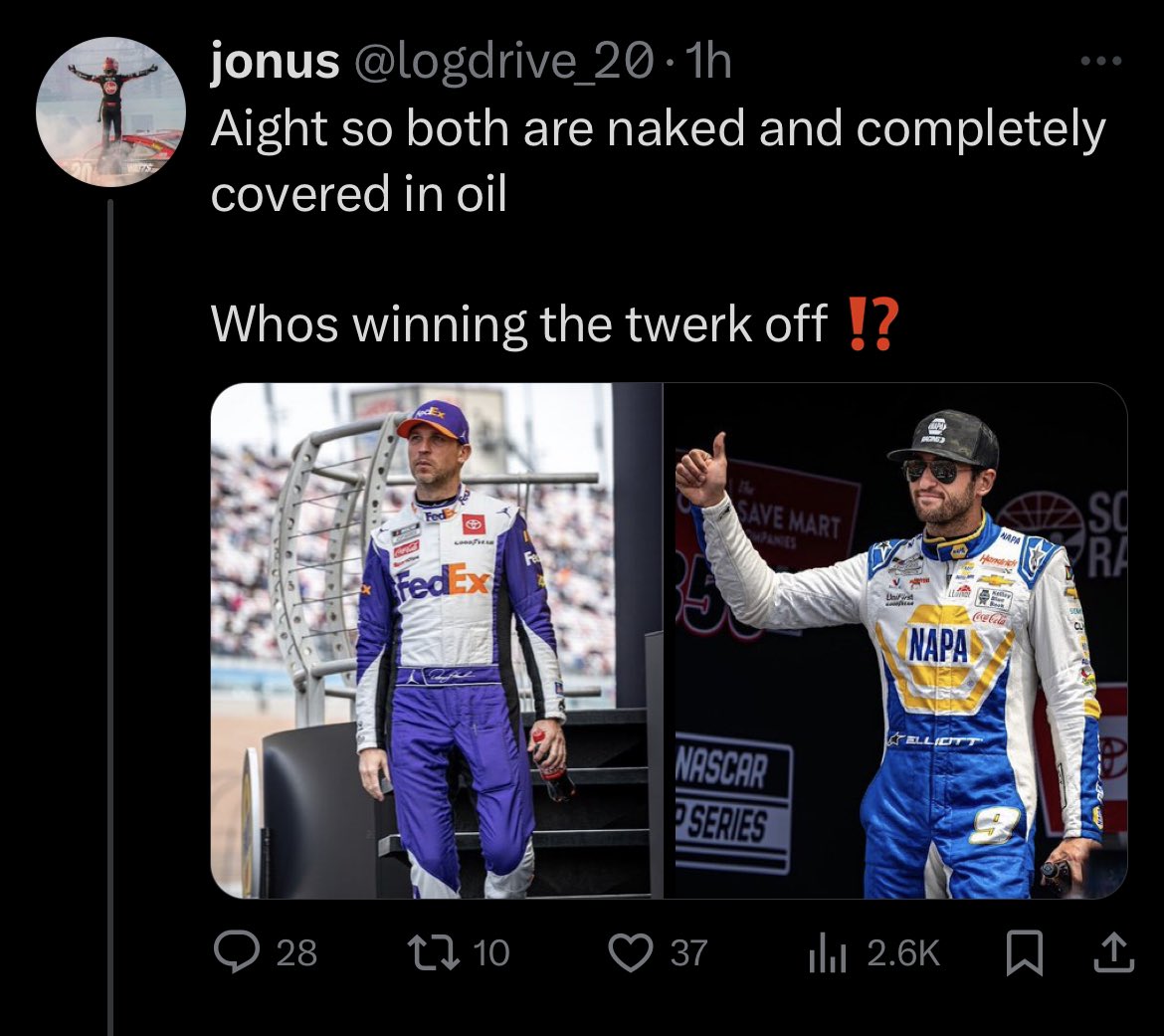 NASCARtwt_ooc's tweet photo. WHAT ARE YOU DOING THERE IS STILL TIME TO DELETE THIS!! https://t.co/z4EaHGkkBK