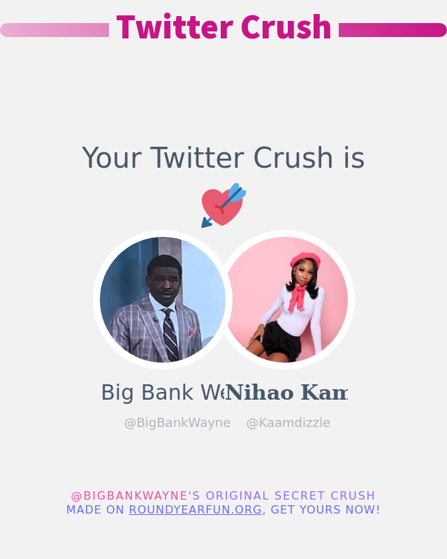 BigBankWayne's tweet photo. My Twitter Crush is: @Kaamdizzle

➡️ https://t.co/g5wHroQno3 https://t.co/SE8IneW08S