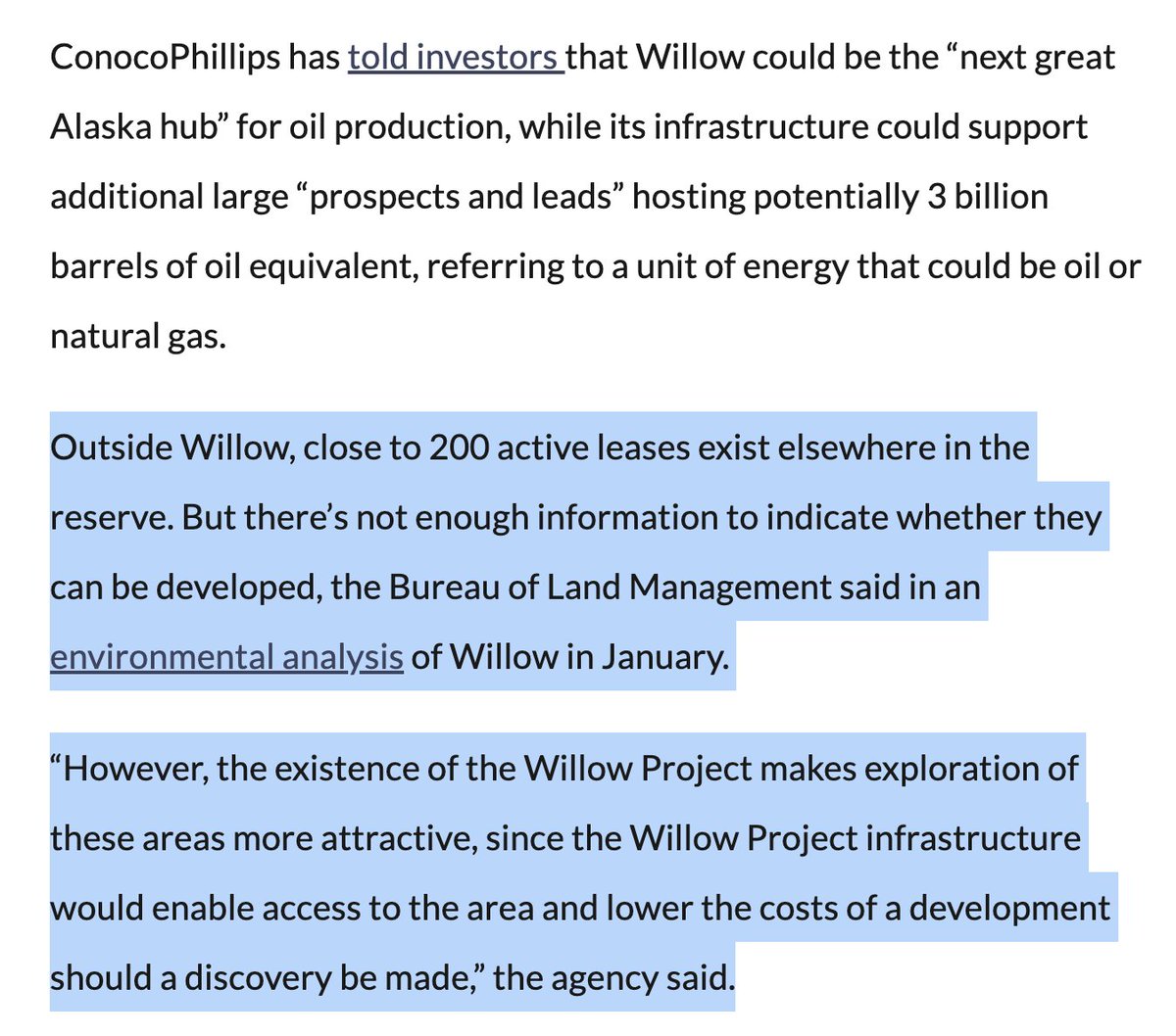 One of the most important aspects of the Willow project is the fact that it will open the door to additional oil & gas development in the Western Arctic. This story provides a glimpse of what that might look like, and if you care about the planet, why it matters.
