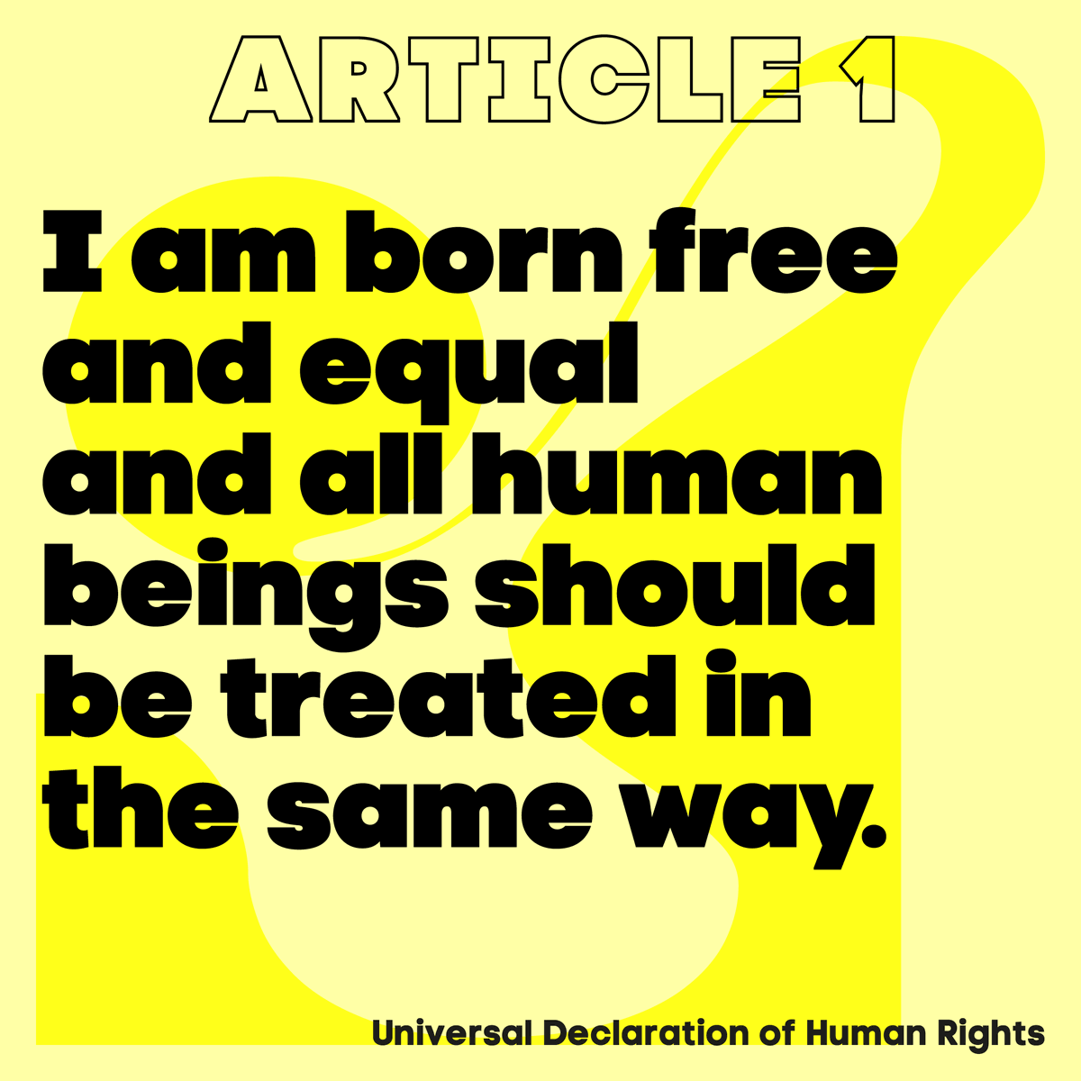 "All human beings are born free and equal in dignity and rights. They are endowed with reason and conscience and should act towards one another in a spirit of brotherhood"

Article 1 of the Universal Declaration of Human Rights 

#HumanRights75
