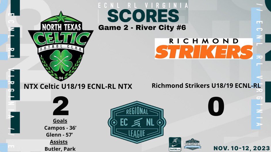 Day 2 - Another win!! So greatful for the challenges the ECNL Virginia has to offer! 🍀⚽️#ECNL #CollegeSoccer