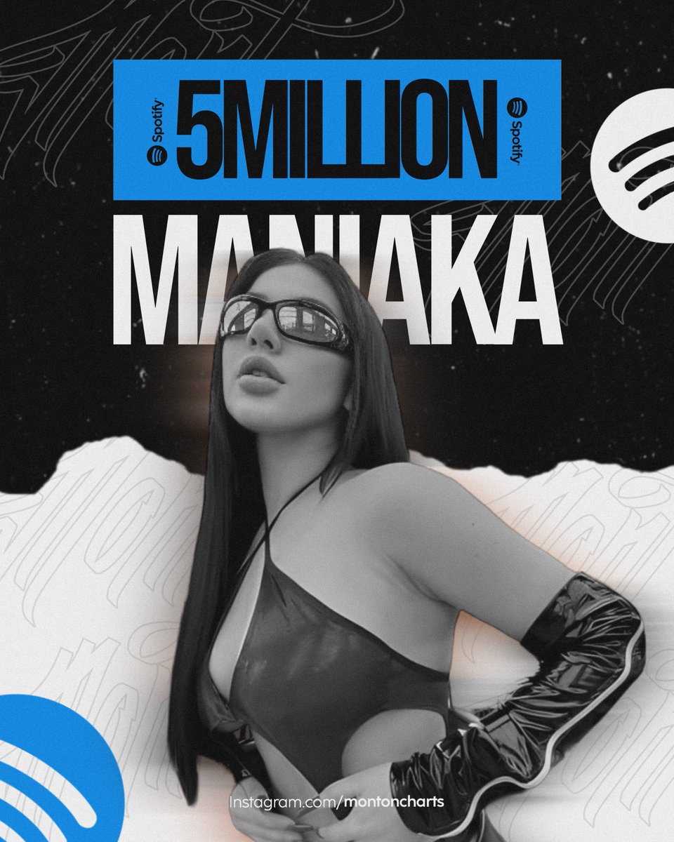 “Maniaka” de <a href="/monttpantoja/">wildcatt</a> ha superado 5 Millones de streams en Spotify. Siendo su 4ta canción en cruzar dicha cifra.