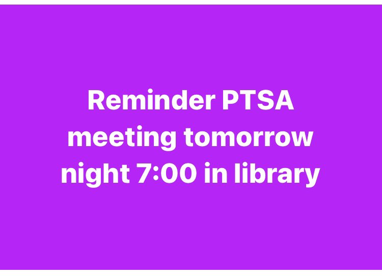 WGHS PTSA tweet media