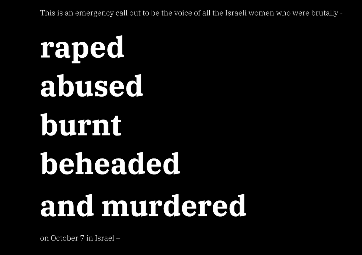 Please everyone, stop everything you are doing right now and retweet this post! #MeToo_UNless_UR_a_Jew UN Women, the UN organization that supposed to uphold women’s human rights around the world, chose to turn a blind eye to Hamas' crimes against humanity targeting Jewish women